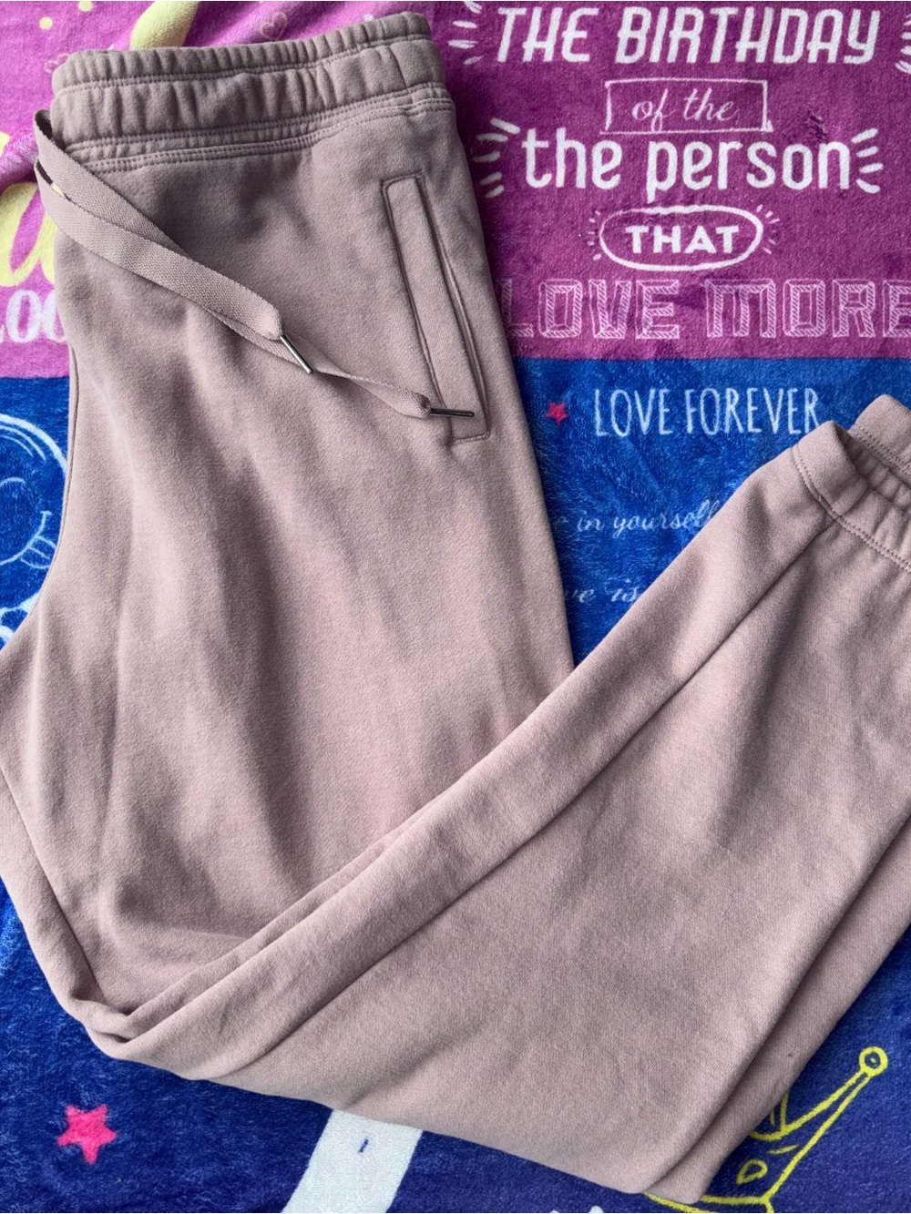 Calvin Klein Men’s Mauve Sweatpants with Embroidered Logo Men’s small